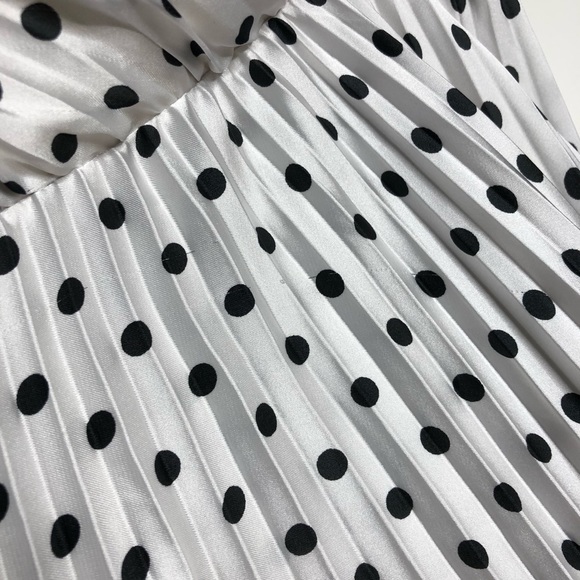 Jill Stuart Polka Dot Pleated Chiffon Imogen Maxi Dress 6 - Picture 9 of 11